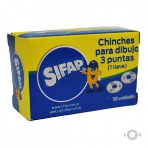 CHINCHES SIFAP 3 PUNTAS X 50 UNIDADES