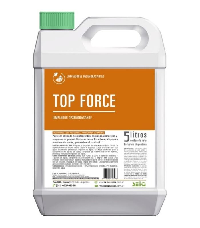 TOP FORCE (Limpiador desengrasante) x5Lt