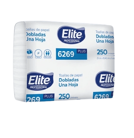 Toalla Intercalada Elite 250u Blanca x10/1