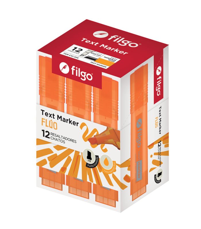 RESALTADOR FILGO TEXTMARKER NARANJA X12